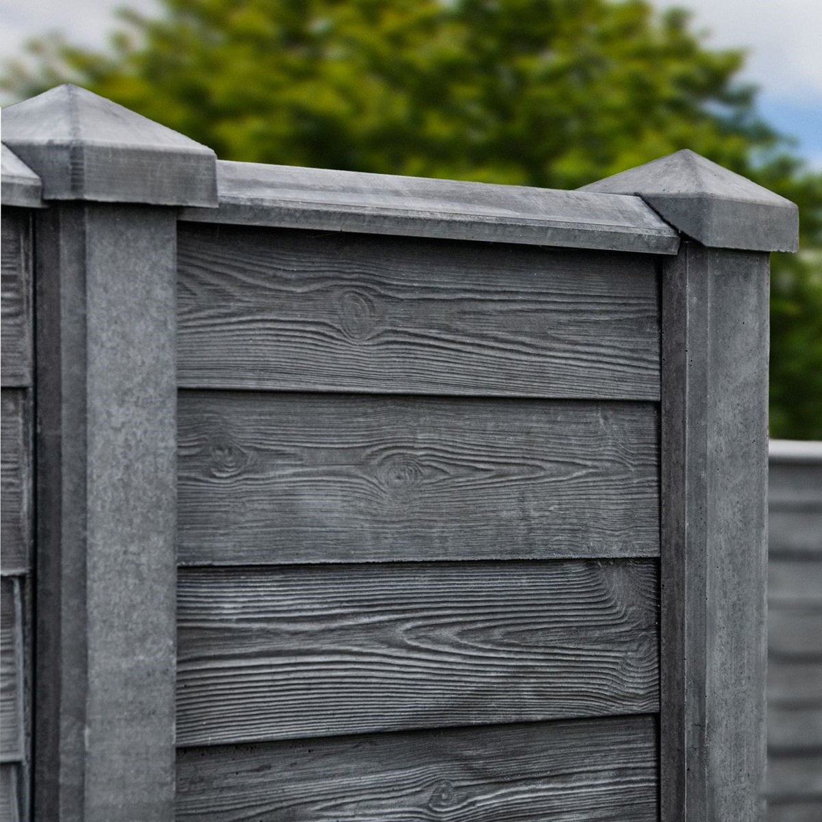 Pyramid Fence Post Caps for 11.5x11.5cm Posts - Charcoal