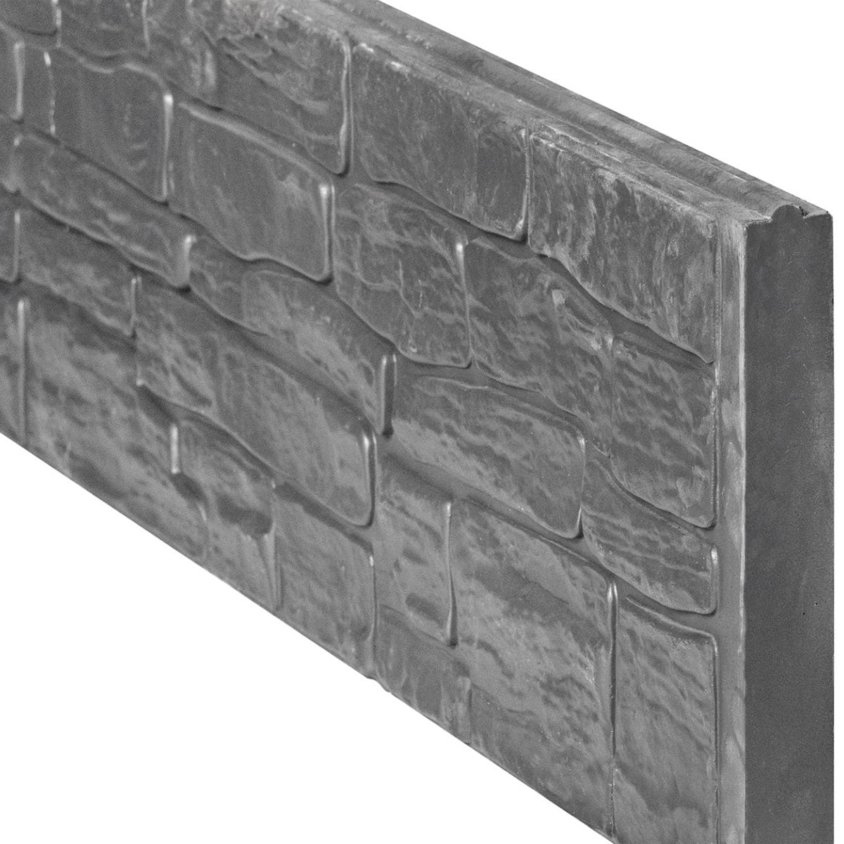 Nostalgia Concrete Decorative Fence Boards 36cm - Charcoal