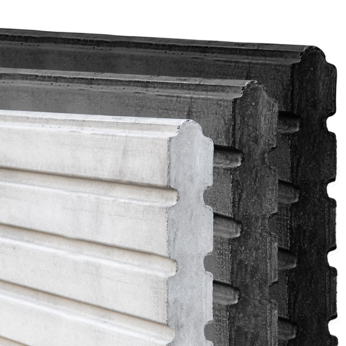 Danish Decorative Concrete Fence Board - Charcoal