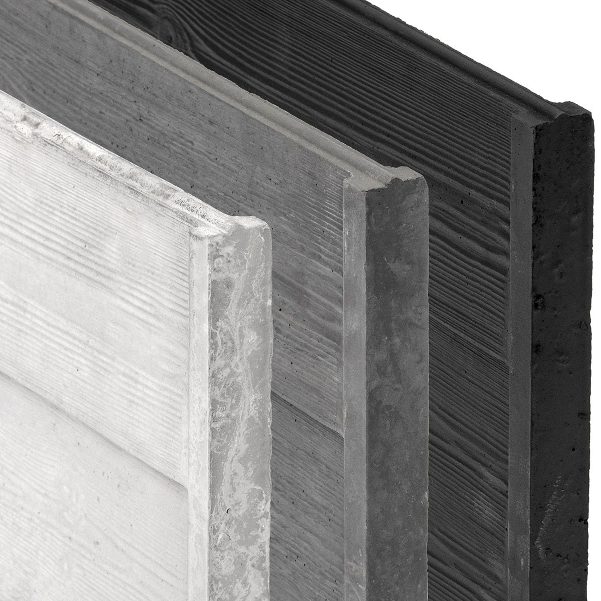 Feather Edge Decorative Fence Panels - Charcoal