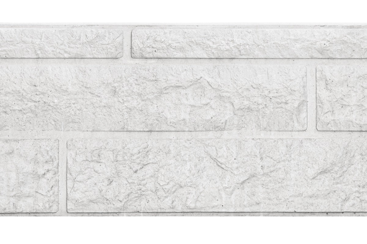 Rock Face Decorative Fence Panels 20cm - Grey