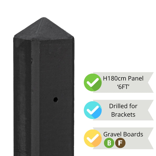 Jessel Concrete Fence Post Range - 10x10x280cm Treated