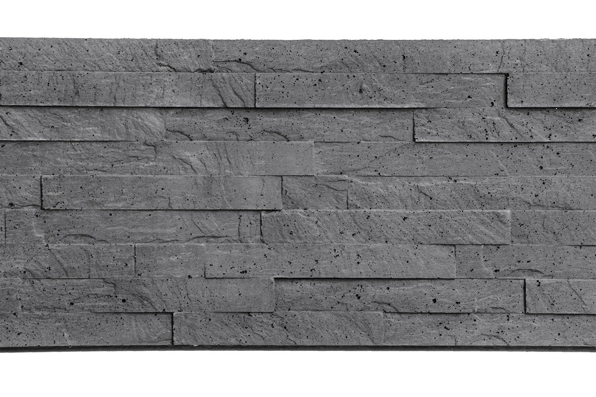 Slate Concrete Decorative Fence Boards 36cm - Charcoal