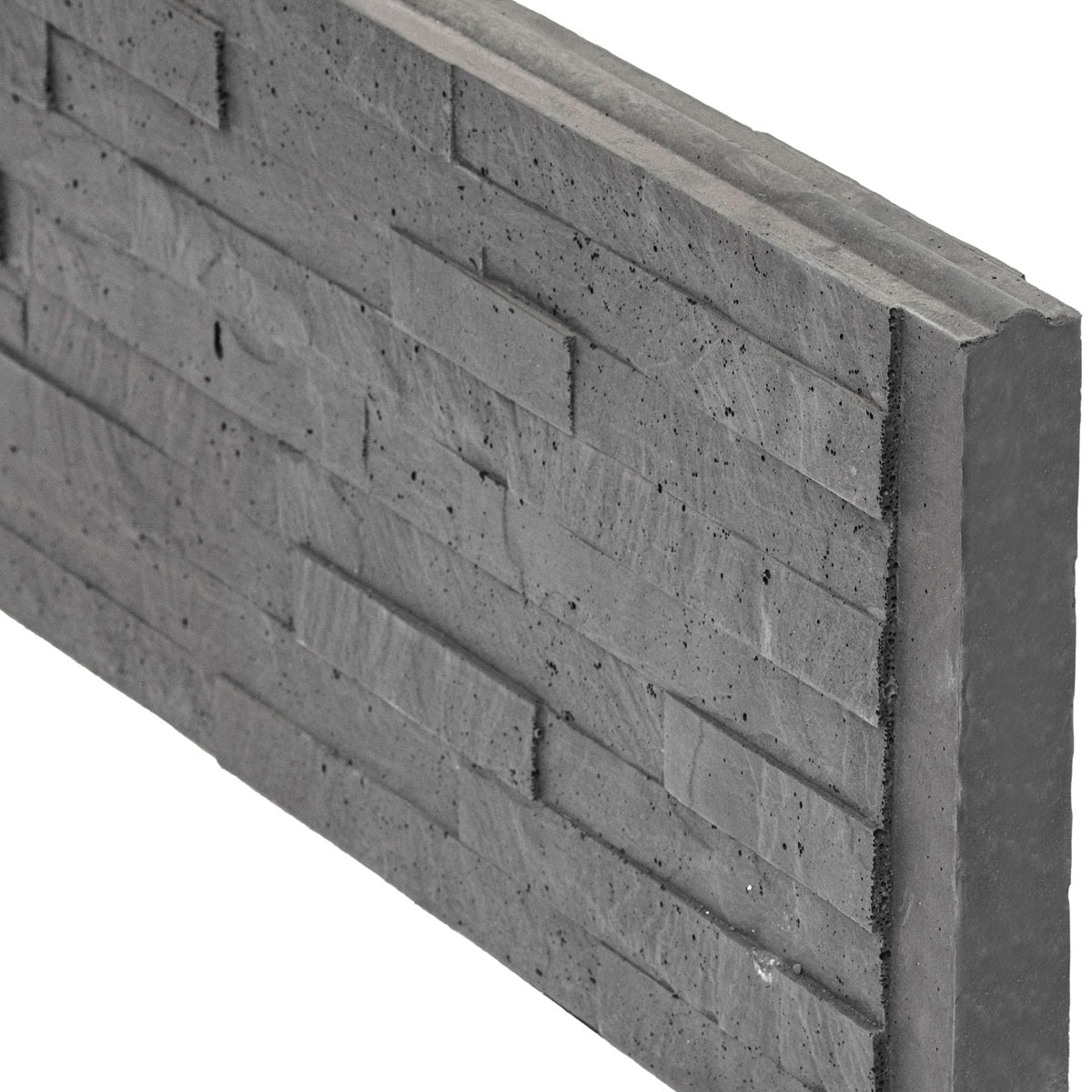 Slate Concrete Decorative Fence Boards 36cm - Charcoal