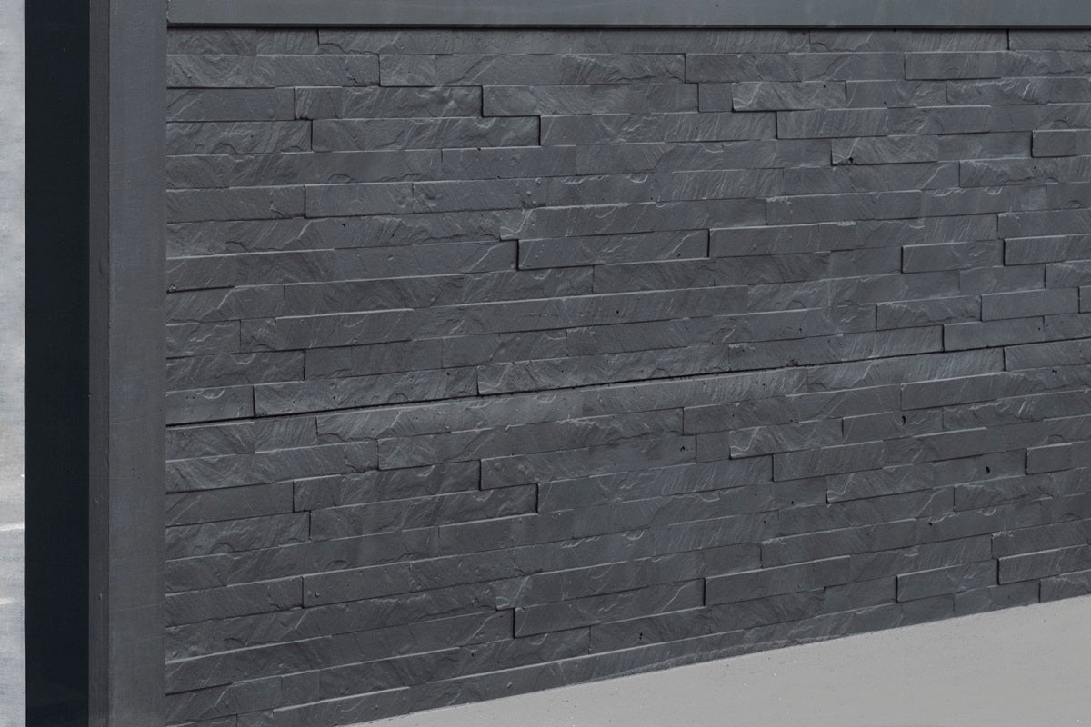 Slate Concrete Decorative Fence Boards 36cm - Charcoal
