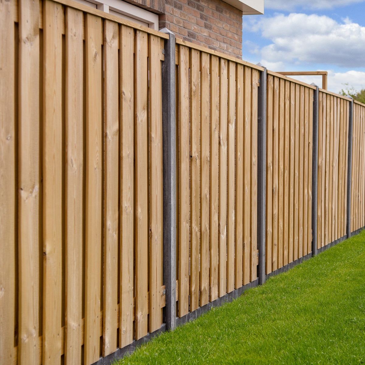 Sheden Garden Fence Panel H130xW180cm - Double Sided