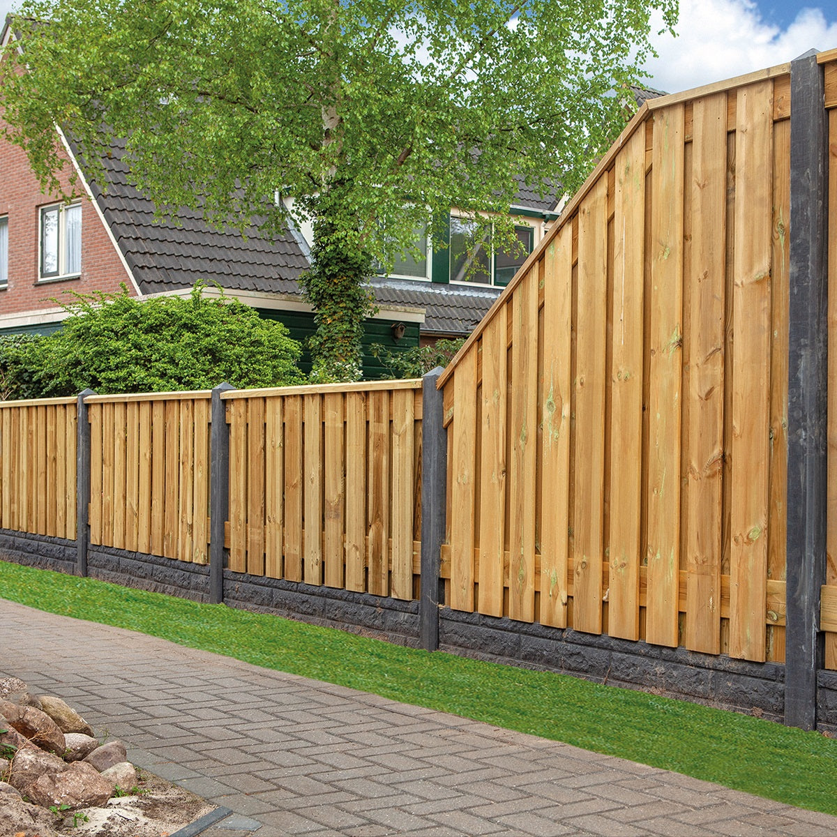 Sheden Garden Fence Panel H130xW180cm - Double Sided