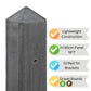 Amstel Fence Post Range - 10x10x280cm Charcoal