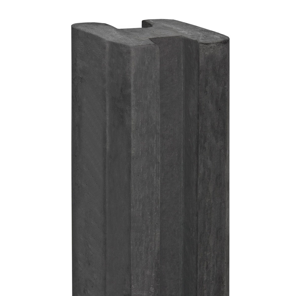 Reest Slotted Fence Post Range - 11.5x11.5cm - Charcoal