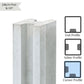 Reest Slotted Fence Post Range - 11.5x11.5cm - Grey