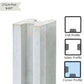 Reest Slotted Fence Post Range - 11.5x11.5cm - Grey