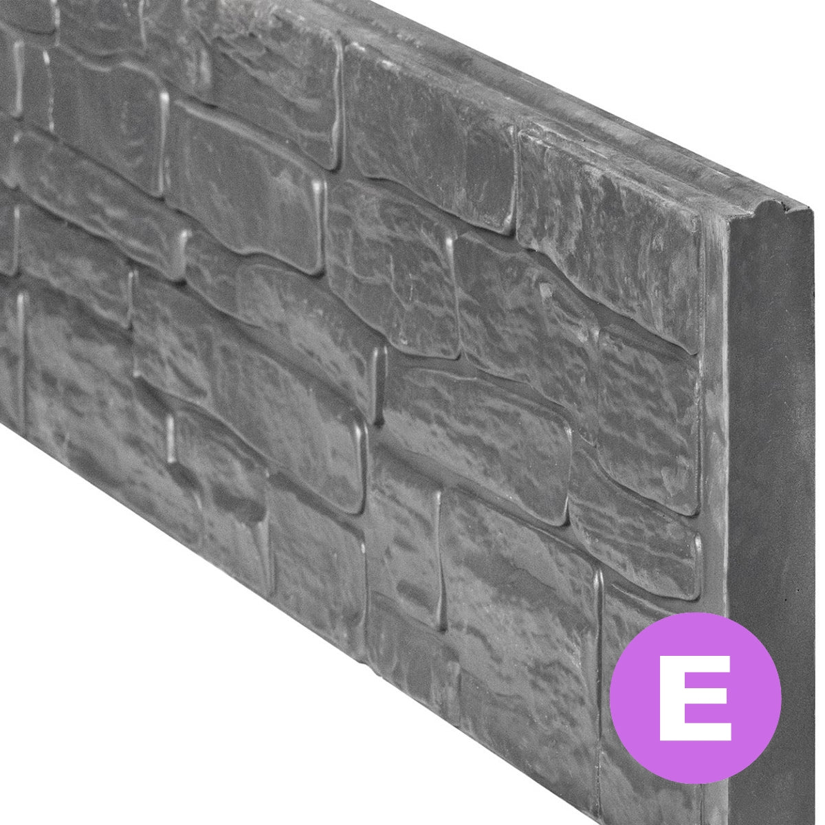 Nostalgia Concrete Decorative Fence Boards 36cm - Charcoal