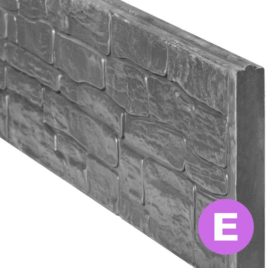 Nostalgia Concrete Decorative Fence Boards 36cm - Charcoal