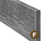 Nostalgia Concrete Decorative Fence Boards 26cm - Charcoal