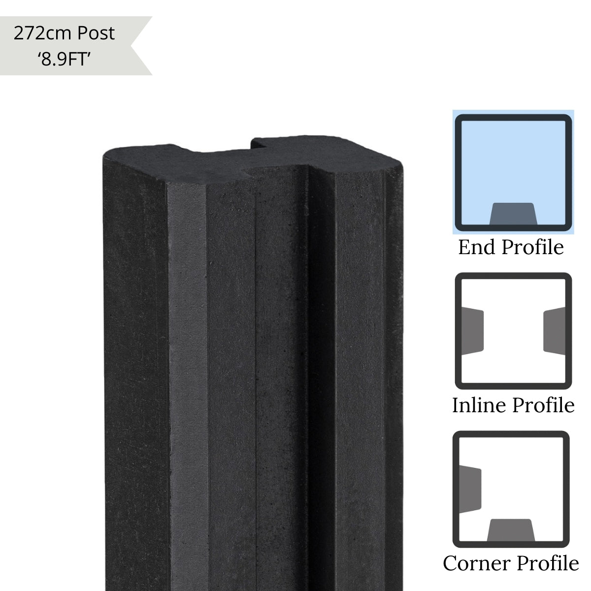 Reest Slotted Fence Post Range - 11.5x11.5cm - Treated