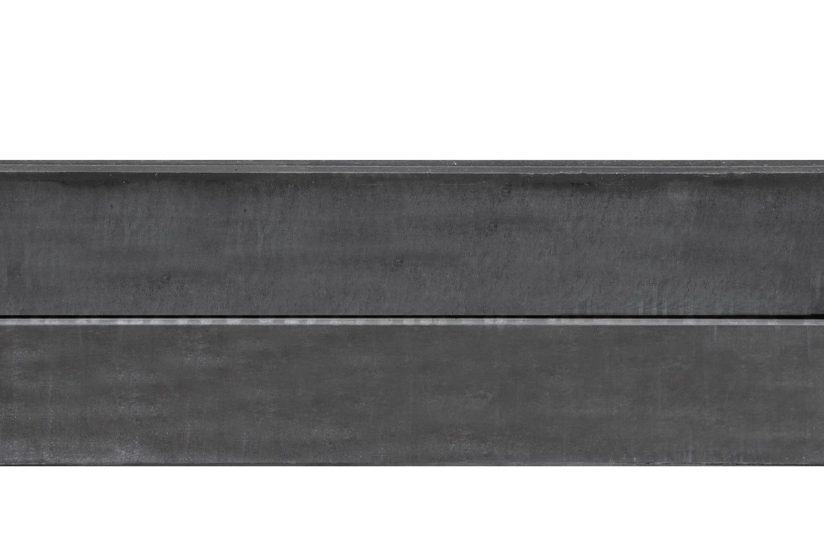 Log Profile Decorative Concrete Fence Board - Charcoal