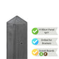 Sheil Concrete Fence Post Range 8.5x8.5x277cm Charcoal