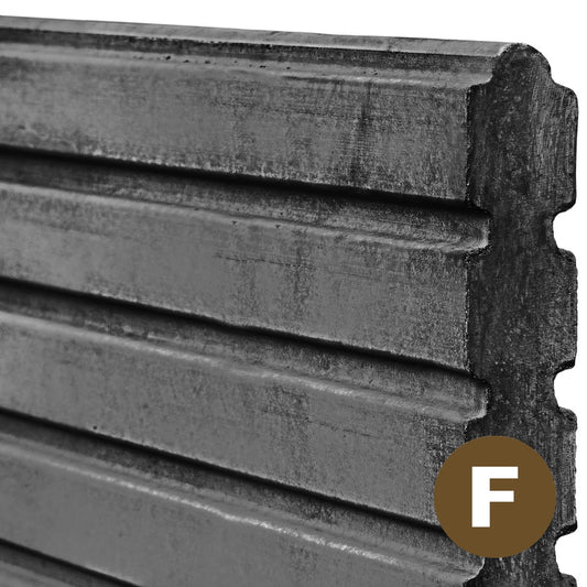 Danish Decorative Concrete Fence Board - Charcoal