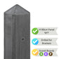 Extra Tall Jessel Fence Post Range - 10x10x308cm Charcoal