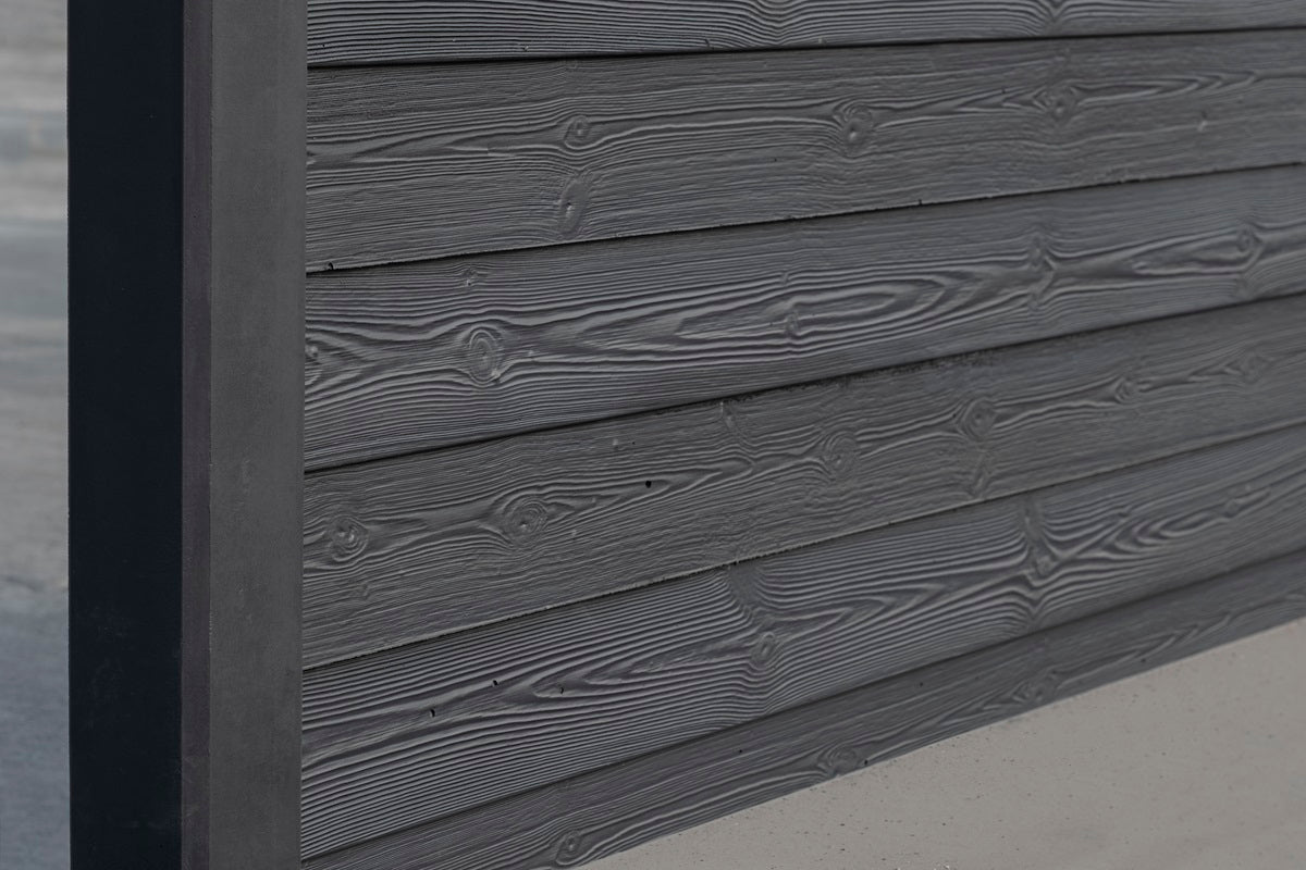 Feather Edge Decorative Fence Panels - Charcoal