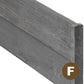Feather Edge Decorative Fence Panels - Charcoal