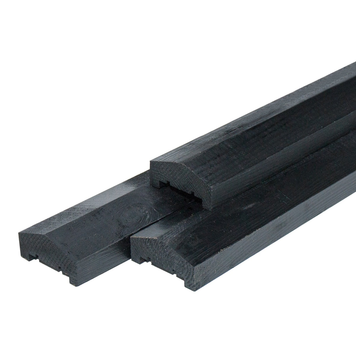 Pyramid Fence Panel Capping - Black – Concrete Posts UK