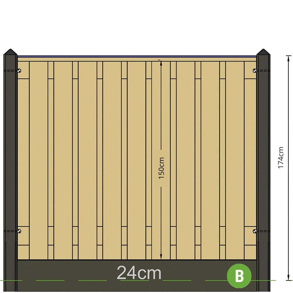 Jessel Fence Post 10x10x250cm Treated