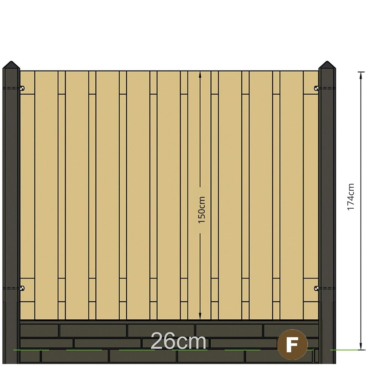 Jessel Fence Post 10x10x250cm Treated