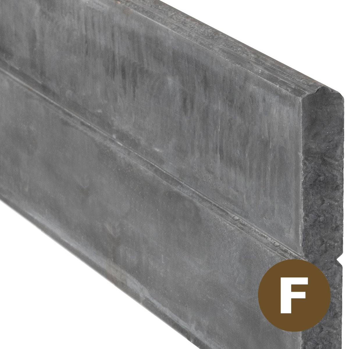 Log Profile Decorative Concrete Fence Board - Charcoal