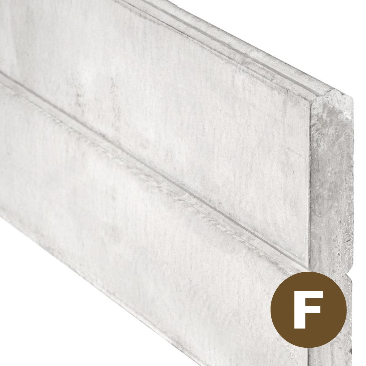 Log Profile Decorative Concrete Fence Board - Grey