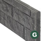 Rock Face Decorative Fence Panels 36cm - Charcoal