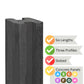 Reest Slotted Fence Post Range - 11.5x11.5cm - Charcoal