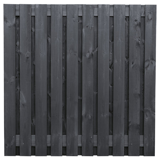 Stuttgart Fence Panel Black H180xW180cm - Double Sided