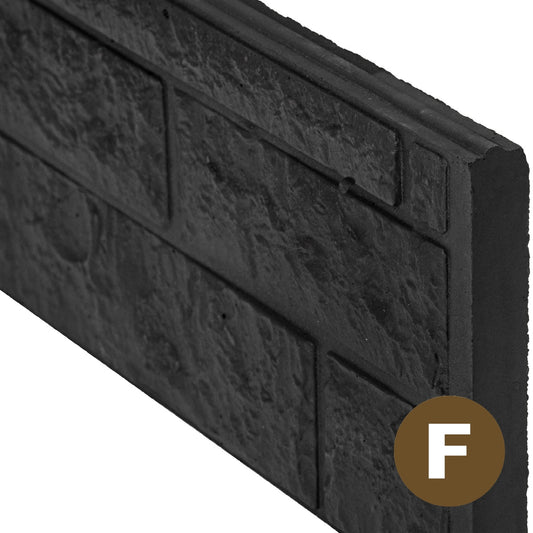 Rock Face Decorative Fence Panels 26cm - Treated