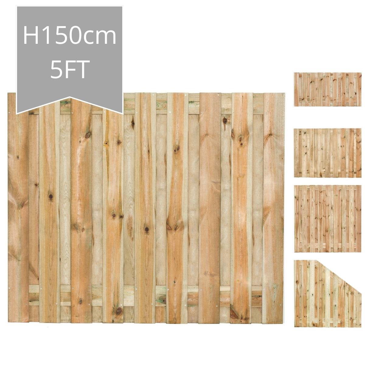 Vasse Garden Fence Panel H150xW180cm - Double Sided