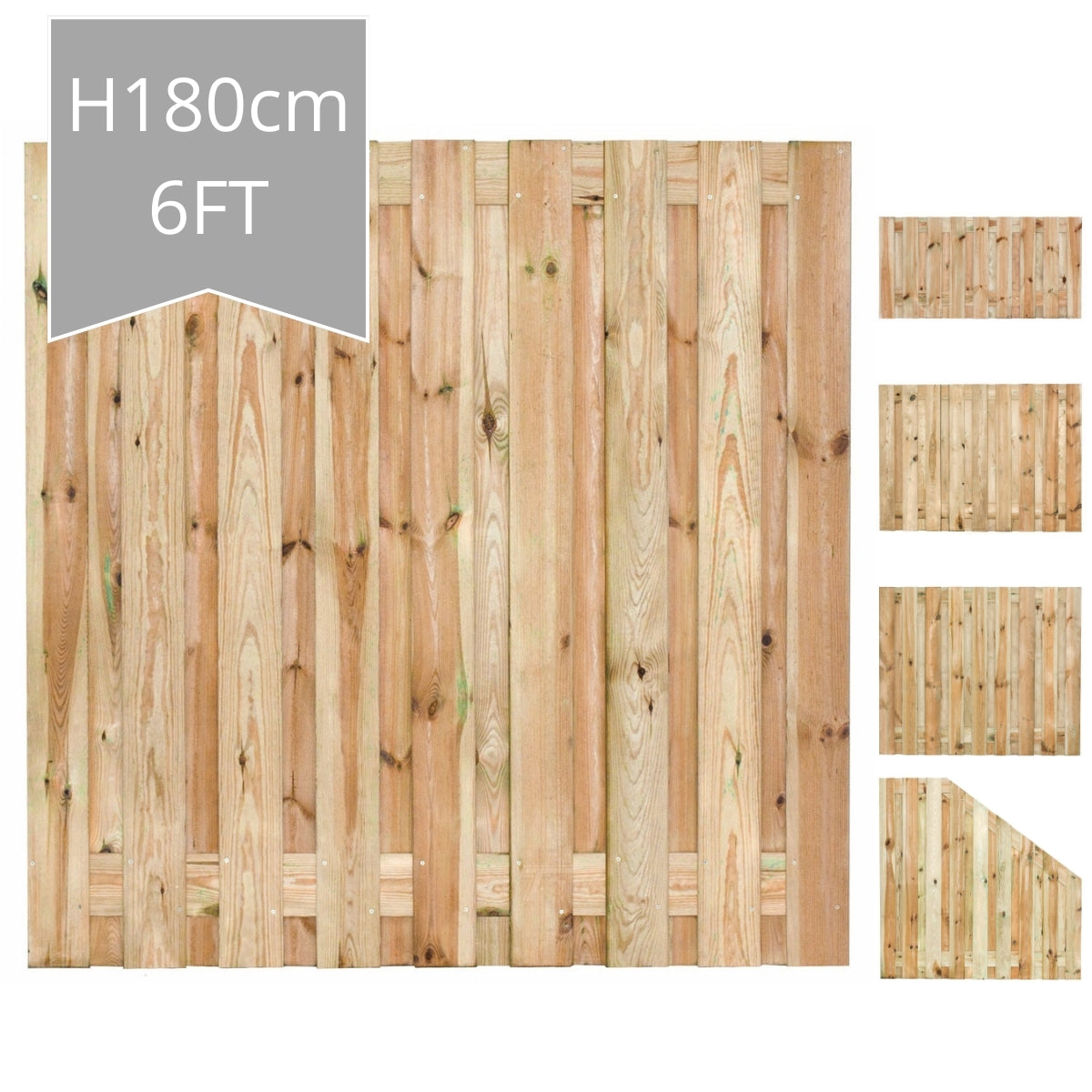 Vasse Garden Fence Panel H180xW180cm - Double Sided