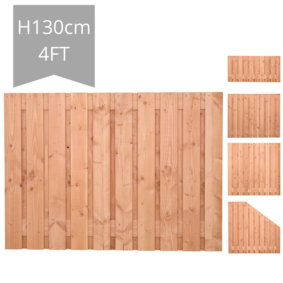 Zwarte Fence Panel H130xW180cm - Double Sided