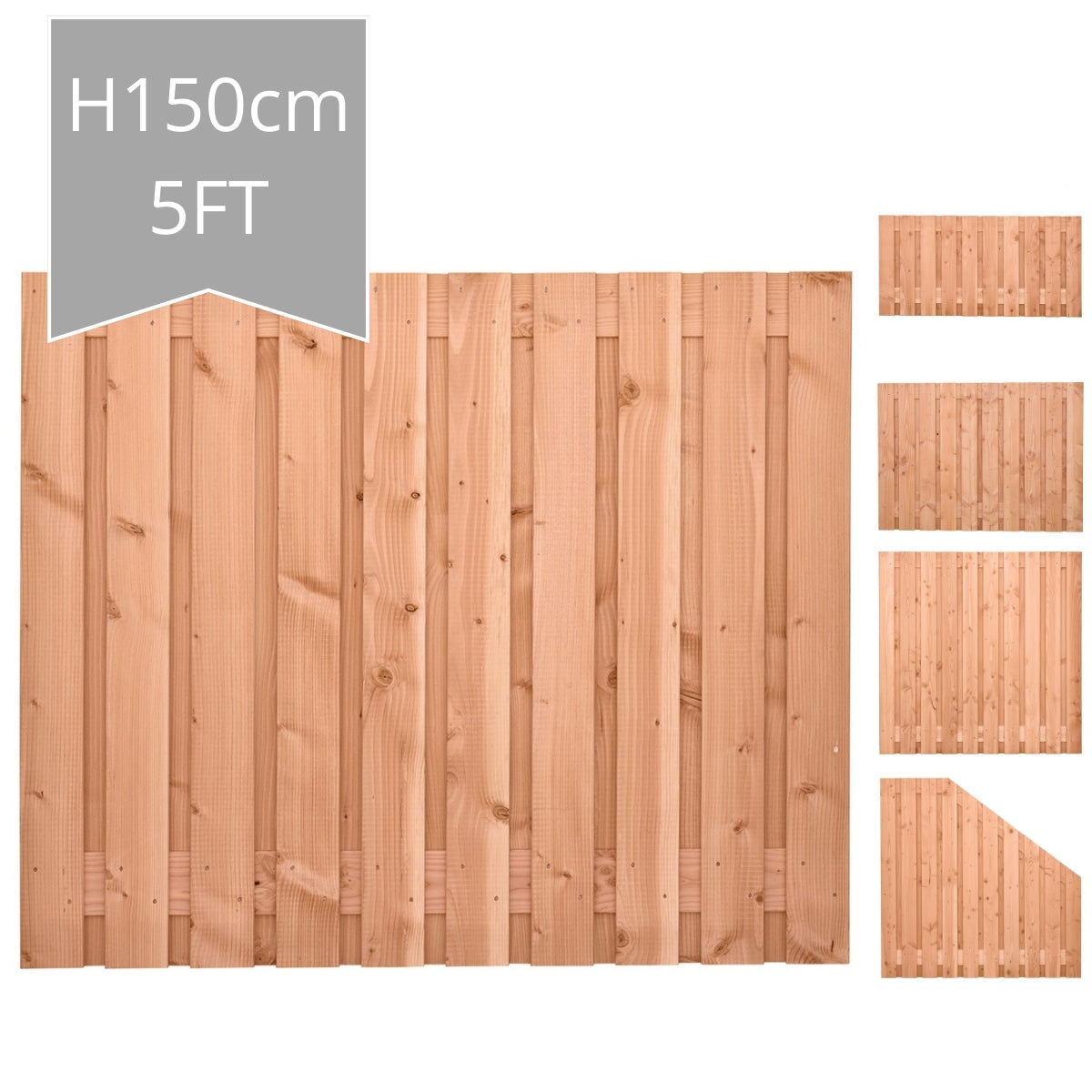 Zwarte Fence Panel H150xW180cm - Double Sided