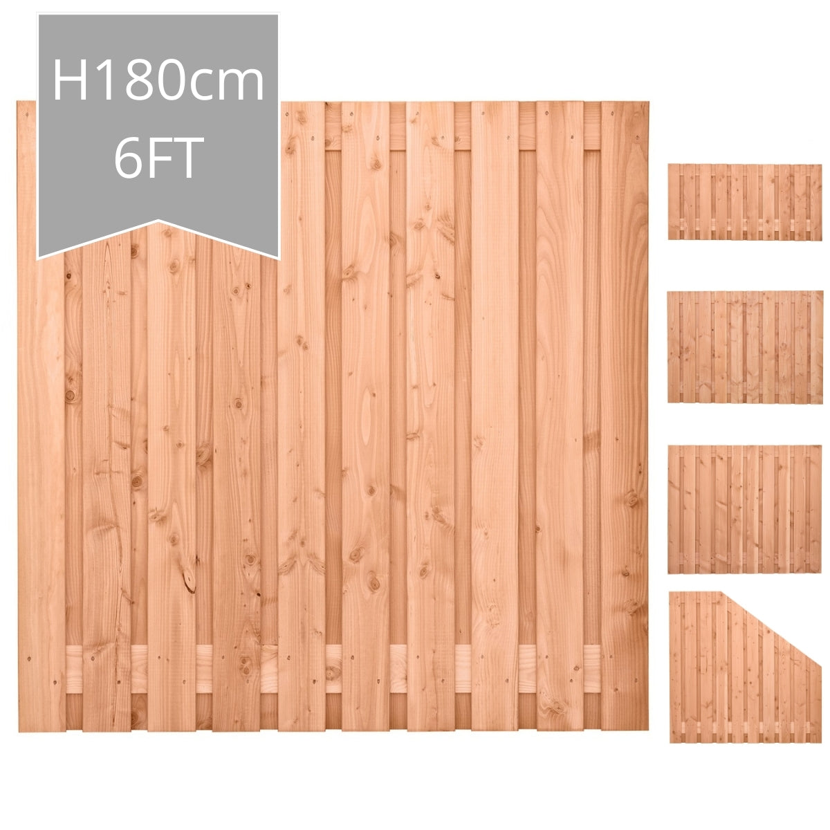 Zwarte Fence Panel H180xW180cm - Double Sided